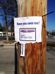 Lost Medicare Card Sign